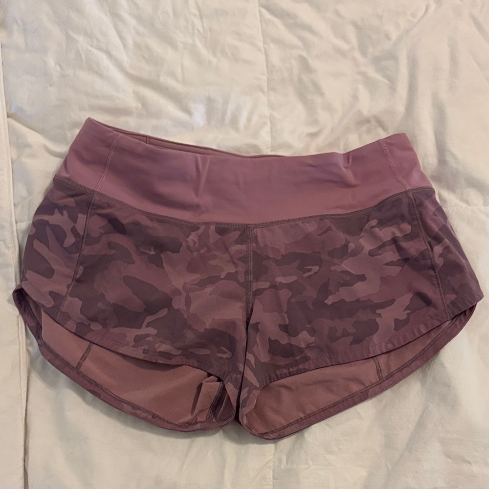 lululemon athletica Purple Camouflage Athletic Shorts
